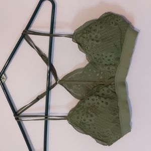 Green Aerie Eyelet Lace Bralette